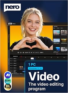 Nero Video 2026 | Video Editing Software for Windows | Movie Maker with 1000+ Effects, Motion Tracking, Multi-Track Editing, 4K & 8K Support, DVD & Blu-ray Authoring | Lifetime License | Win 11/10