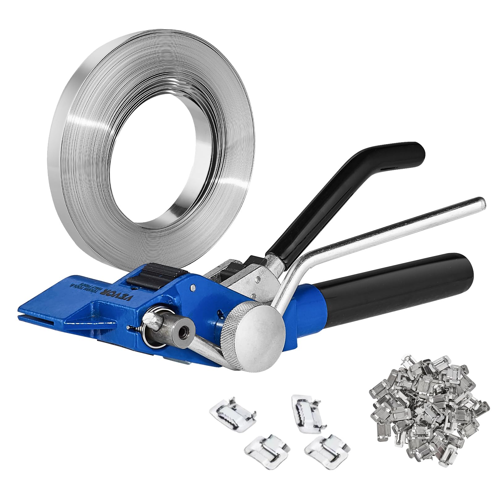 Banding Strapping Kit with Strapping Tensioner Tool, 100 ft Length 304 Stainless