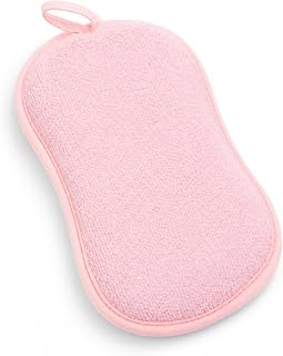 Soft Bath Sponge for Bath and Shower, Gentle Loofah Sponge Absorbent for Daily Cleaning and All Skin Types (Pink, 16 x 10cm)