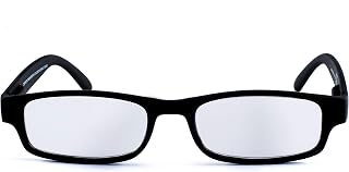 Contacta, One Color Reading Glasses for Men and Women Lightweight Functional Colorful Glasses Frame Flex Temples Black Diopter +3.00 Pack with Glasses Case 21g