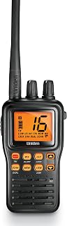 Uniden MHS75 Waterproof Handheld 2-Way VHF Marine Radio, Submersible, Selectable 1/2.5/5 Watt Transmit Power. All USA/International and Canadian Marine Channels.