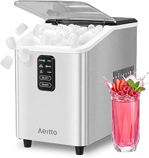 Bullet Ice Maker 8 Cubes Ready in 7 Minutes Portable Countertop Ice Machine with Auto-Cleaning