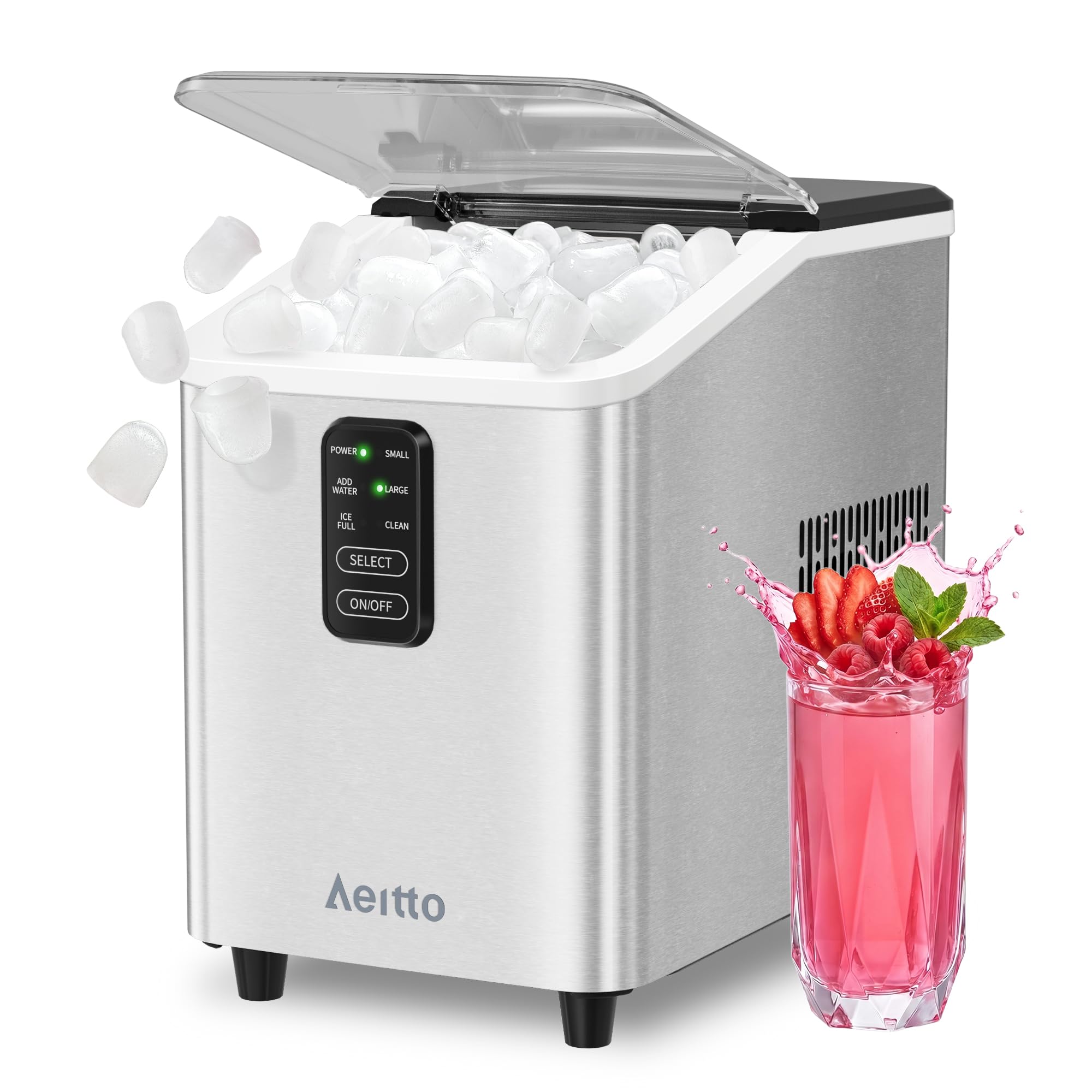 Bullet Ice Maker 8 Cubes Ready in 7 Minutes Portable Countertop Ice Machine with