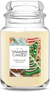 Yankee Candle Large Jar Scented Candle with up to 150 Hour Burn Time, Premium Plant Wax Blend for Cleaner Consistent Burn and Room Filling Fragrance, 22 oz, Christmas Cookie