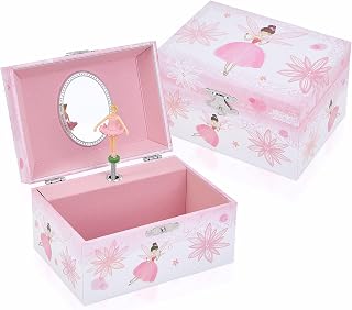 TAOPU Girl's Gift Music Box with Spinning Ballerina,Fairy Design Musical Jewelry Box for Kids Jewel Storage,Toys for Girls