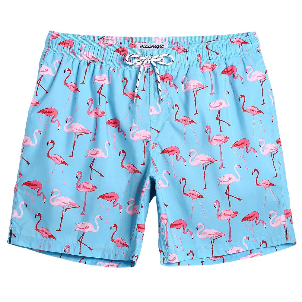 MaaMgic Men's Swim Shorts Fast Drying Beach Surfing Swimming Trunks Multi-Functi