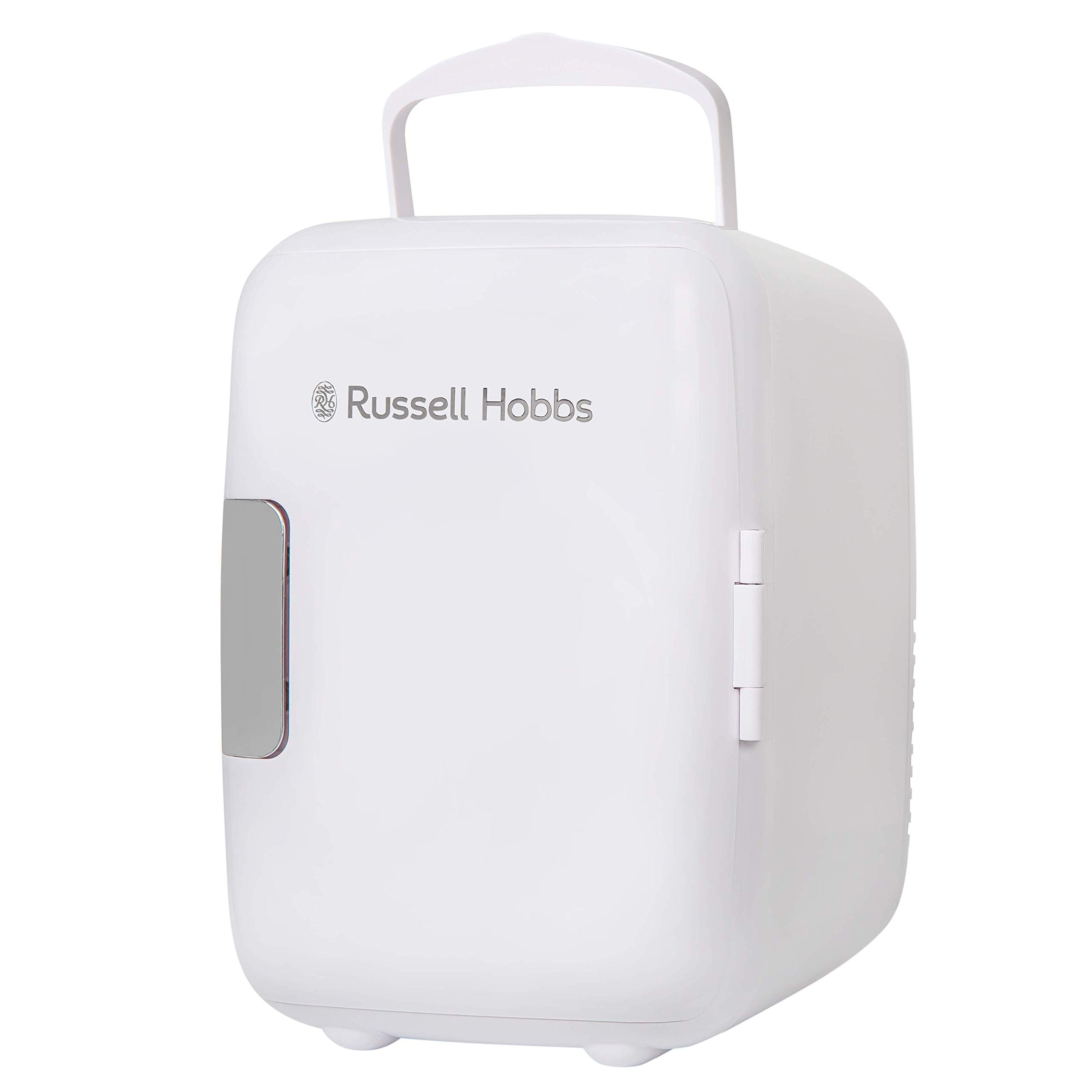 Russell Hobbs RH4CLR1001 4L/6 Can Portable Mini Cooler & Warmer for Drinks, Cosm