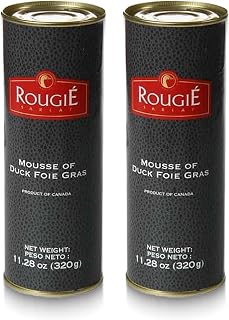 Rougie Mousse of 50% Duck Foie Gras Original - 11.2 oz/320g, 2-Pack | Made Using Armagnac and Port Wine for a Rich, Bold Depth, Contains Eggs