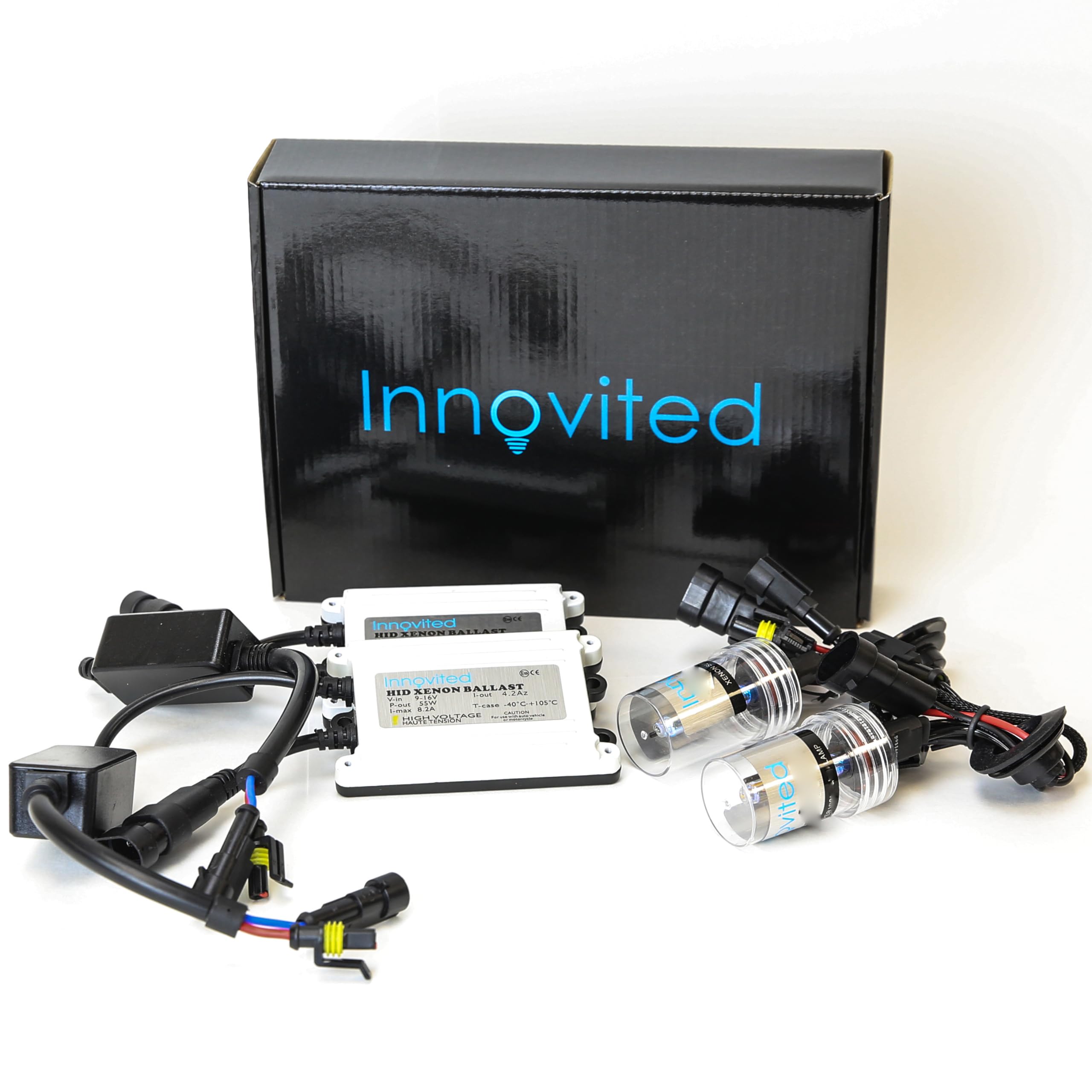 Innovited H11 H9 H8 6000K HID Xenon Bulb x 1 Pair Bundle with 2 x 55W Platinum D