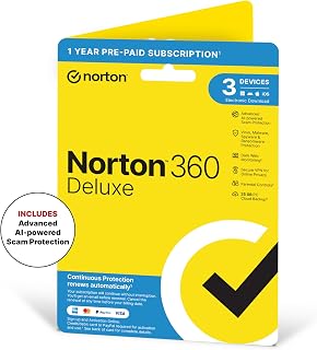 Norton 360 Deluxe 2026| 3 Devices |1-year subscription with automatic renewal| Activation Code by Post