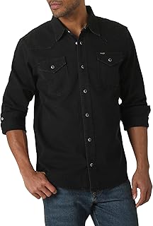 Wrangler Iconic Denim Regular Fit Snap Shirt Men's Button-Down Shirt (Pack