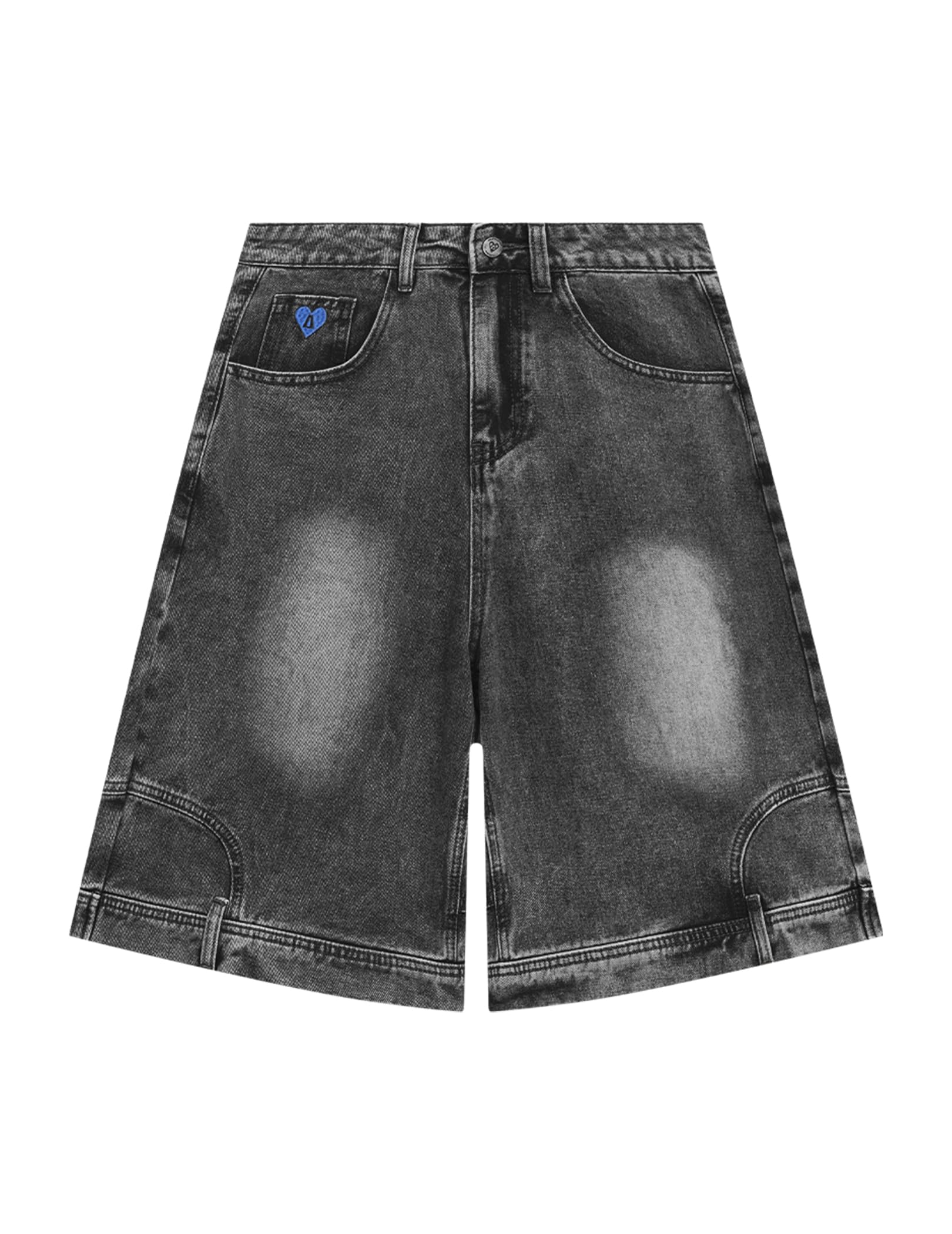 Aelfric Eden Washed Reverse Jorts Mens Casual Denim Shorts Loose Fit Baggy Jean 