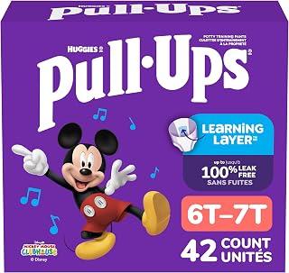 Pull-Ups Boys' Potty Training Pants, Size 6T-7T (55-75 lbs), 42 Count | Learning Layer, 100% Leak-Free, Comfy, Dermatologist-Tested, Easy-Off Sides