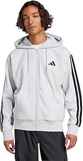 adidas Mens Essentials 3-Stripes Fleece Hoodie Casual Outerwear Casual - Green