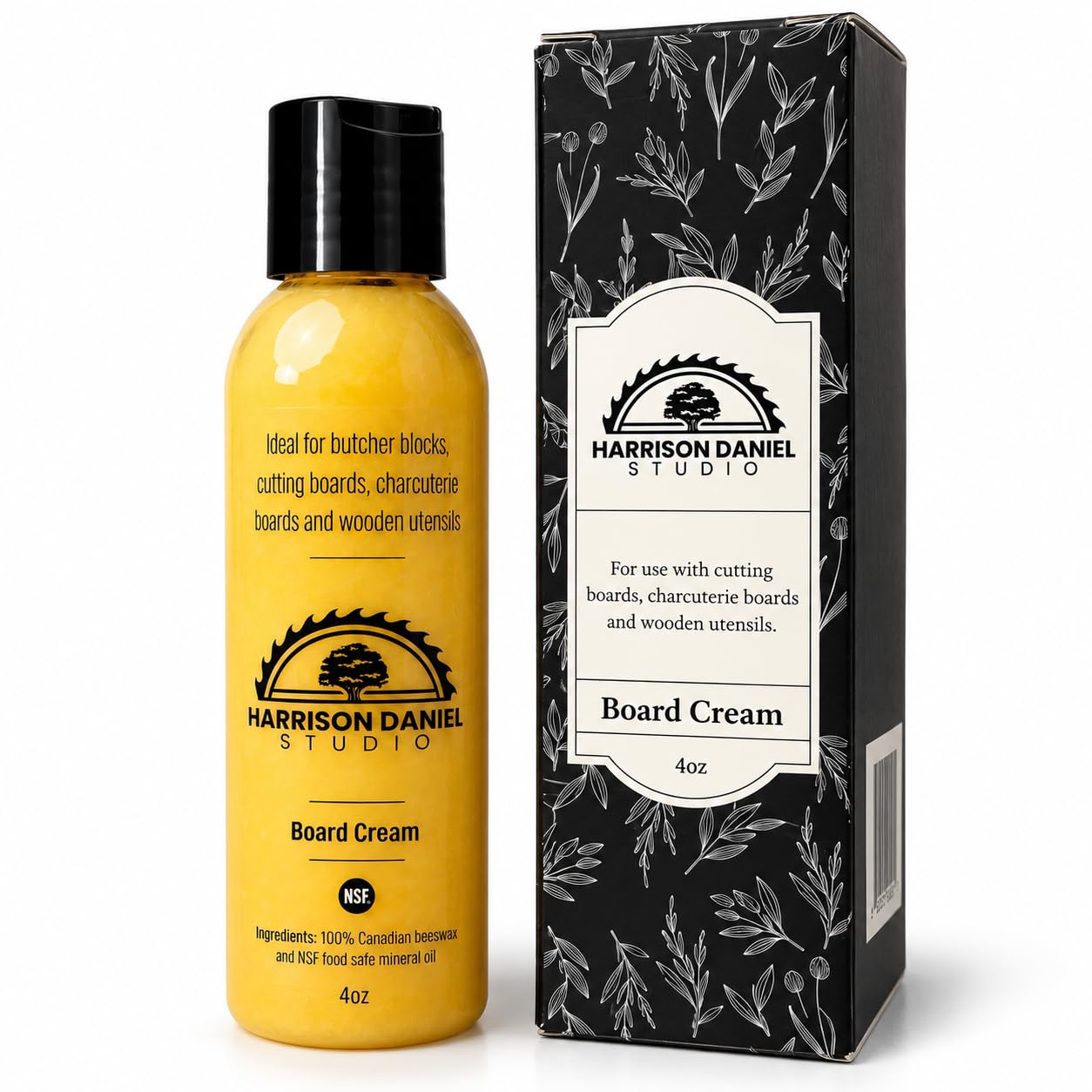 Board Cream 4oz – Food-Safe Beeswax Cutting Board Conditioner for Butcher Blocks