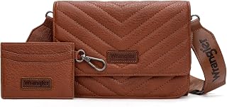 Wrangler クロスボディ ウォレット パース 女性用 RFIDブロッキング 財布 クロスボディストラップ付き