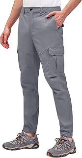 PULI Hiking Pants for Men Cargo Joggers Tapered Outdoor