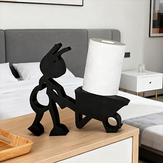 Paper Roll Holder Creative Ant Tissue Stand Bathroom Toilet Roll Dispenser 3D Printed Ali Display Decoration (Style B)