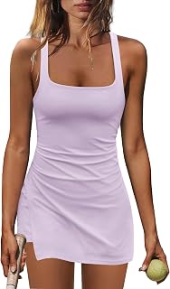 Nirovien Women's Tennis Dress with Integrated Shorts Athletic Clothes Training Dress Golf Dress