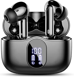 Wireless Earbuds, Bluetooth 5.4 Headphones In Ear with 4 ENC Noise Cancelling Mic, Btootos New Bluetooth Earbuds Mini Deep Bass Stereo Sound, 36H Playtime LED Display Wireless Earphones IP7 Waterproof