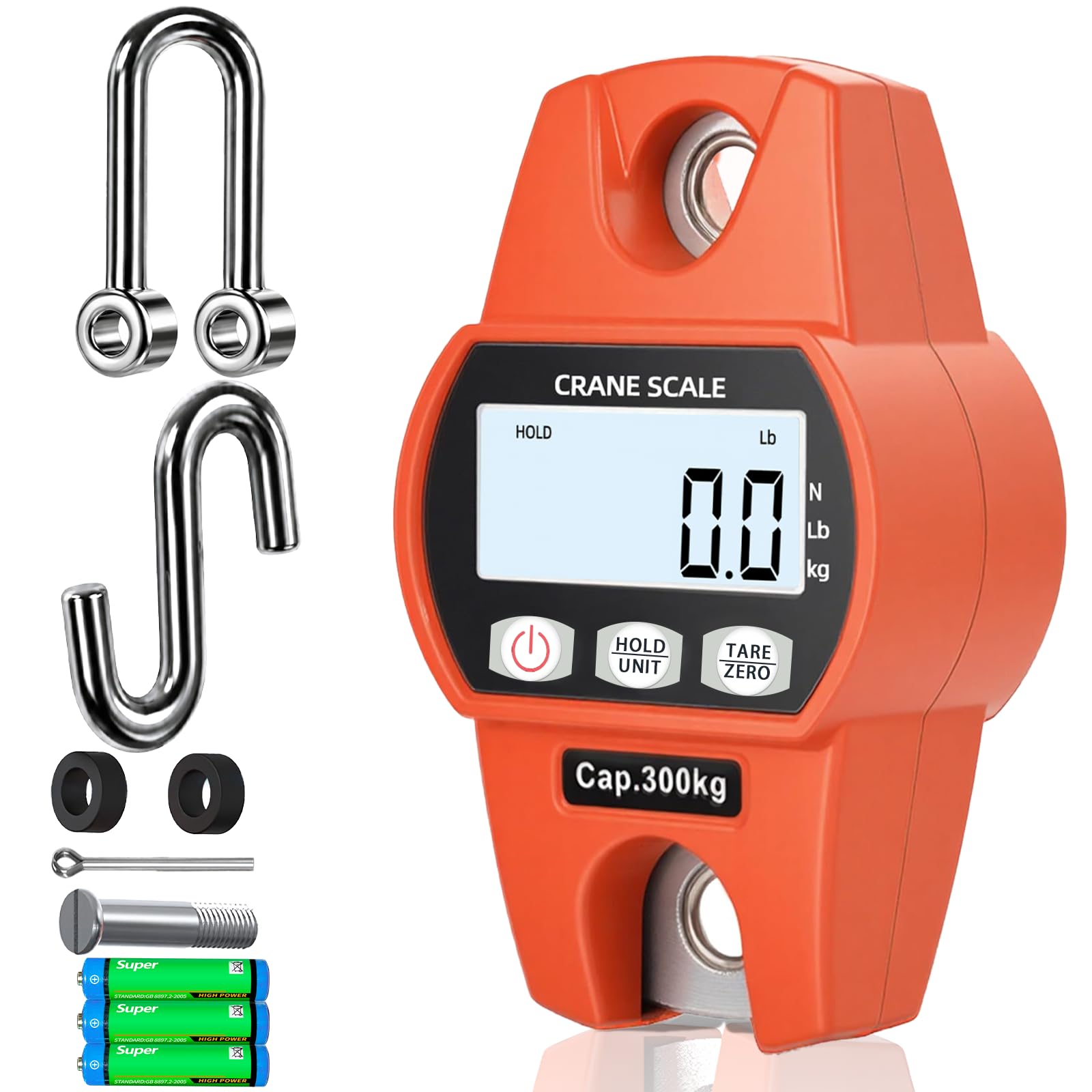 Digital Hanging Scales for Weighing, 660lb Crane Scale for Farm Hunting | The ha