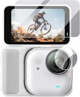 3+3Pack Lens Screen Protector for Insta360 Go Ultra,Tempered Glass&Soft TPU | 9H High Definition, Anti-Scratch,Easy Installation,Anti-Fingerprint, Shock Resistant