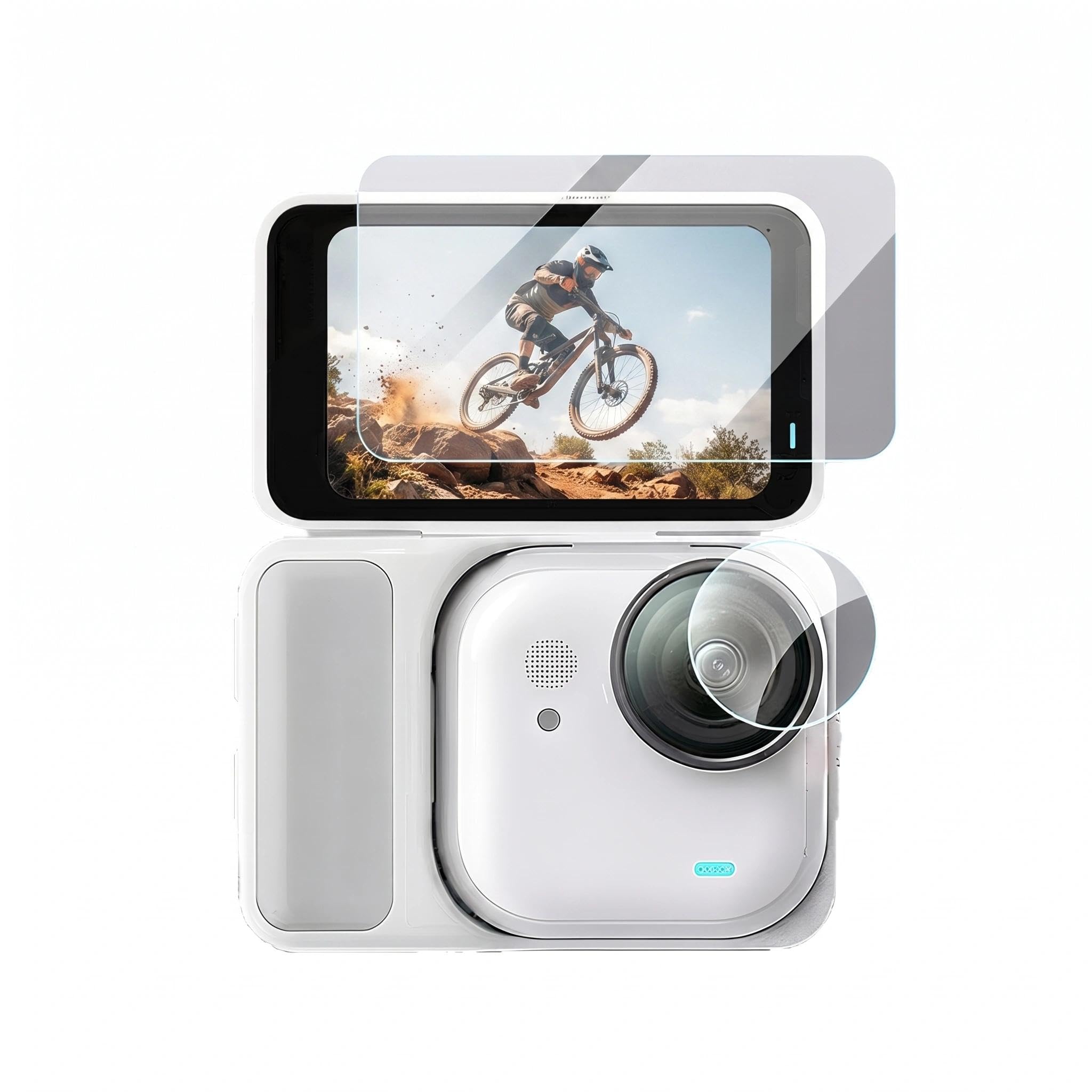 3+3Pack Lens Screen Protector for Insta360 Go Ultra,Tempered Glass&Soft TPU | 9H