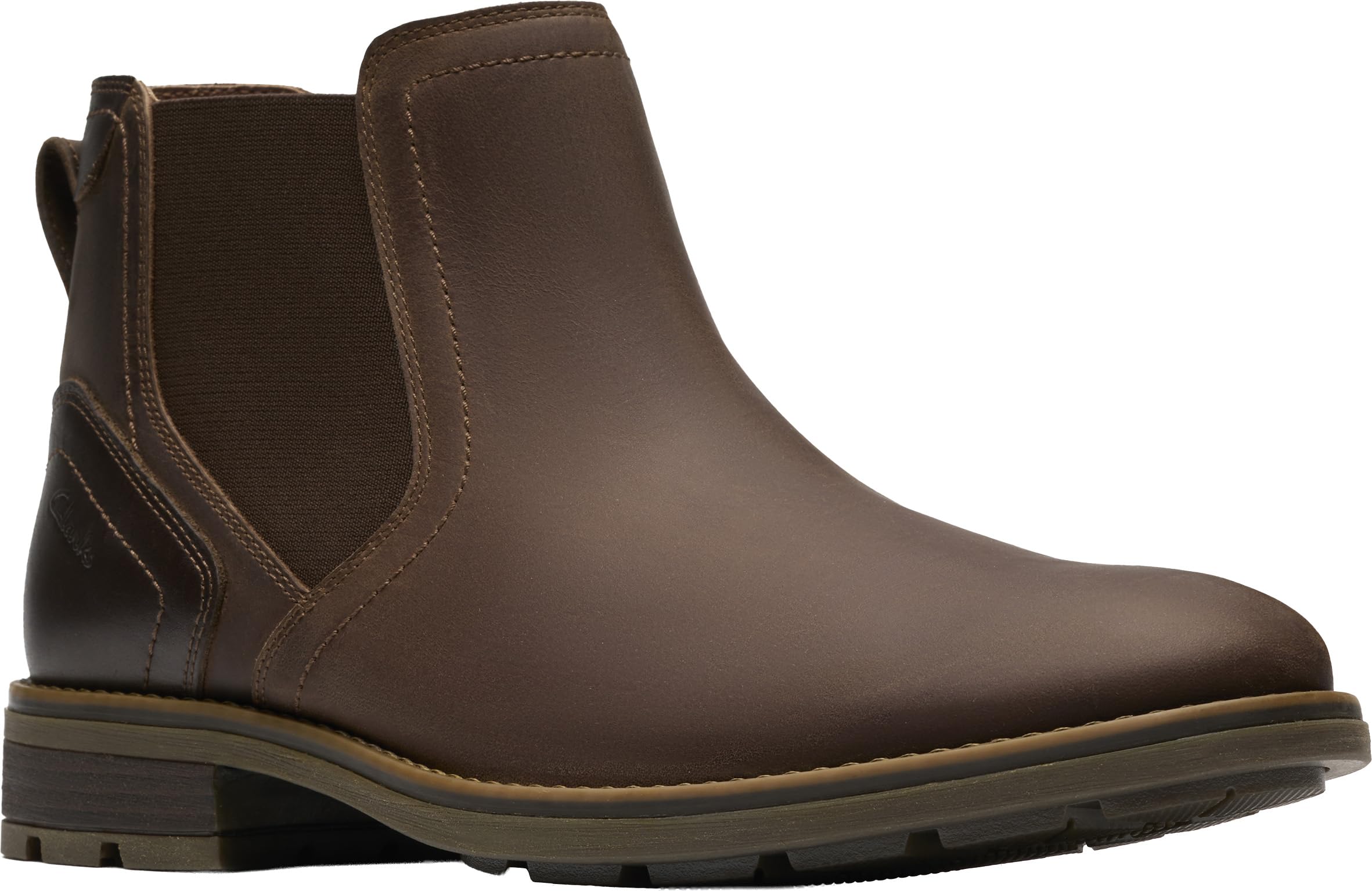 Clarks Bottines Emmet Easy pour homme, Cuir ciré d'abeille., 45 EU