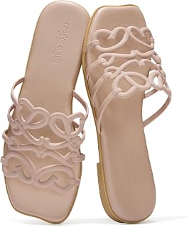 Project Cloud Genuine Leather Sandals for Women Fashion Flat Sandals for Women with Memory Foam Insole Mules for Women (Lisa)