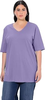 Ulla Popken T-Shirt V-Ausschnitt Women's T-Shirt (Pack of 1)