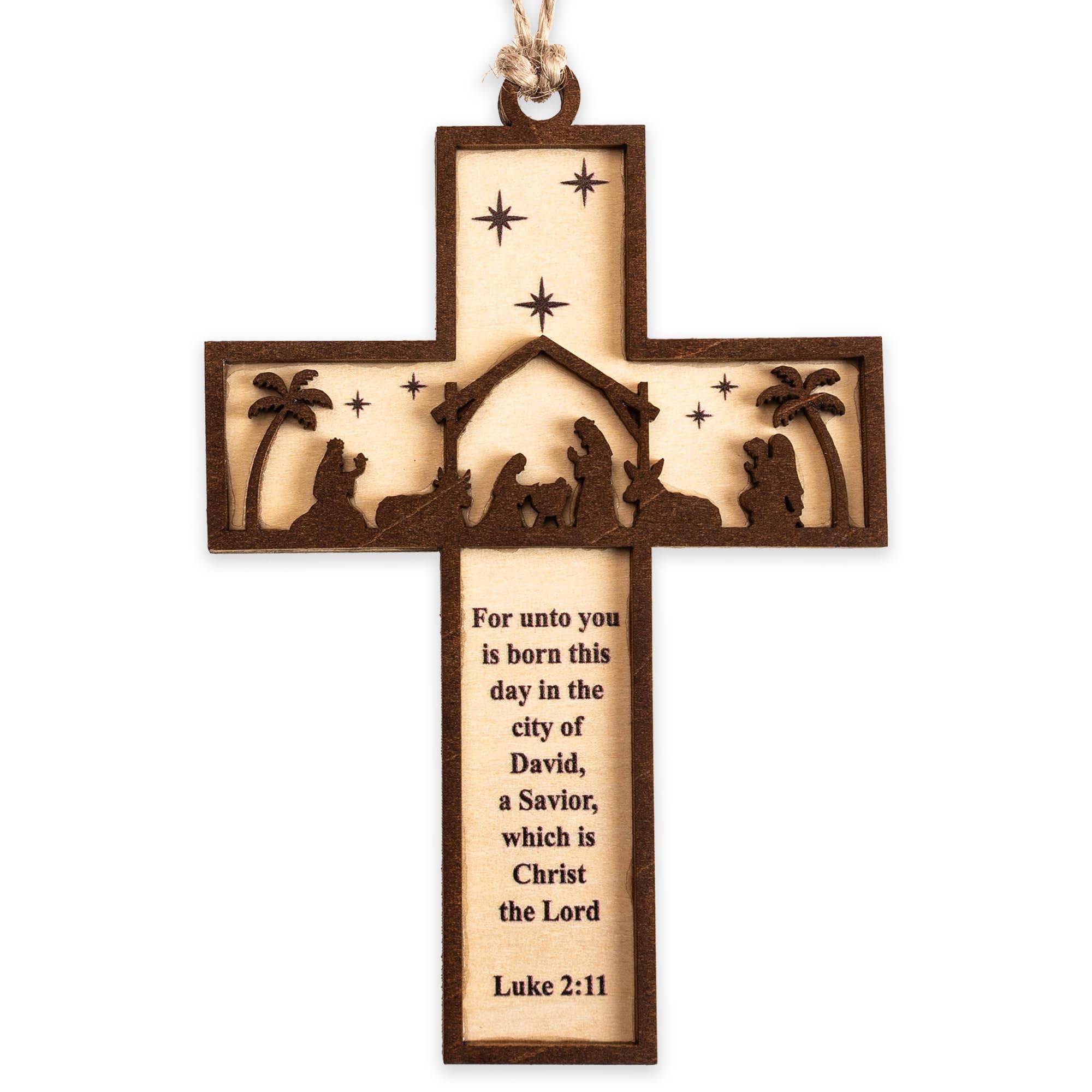 Nativity Cross Christmas Ornament 2026, Christian Christmas Ornaments Religious 