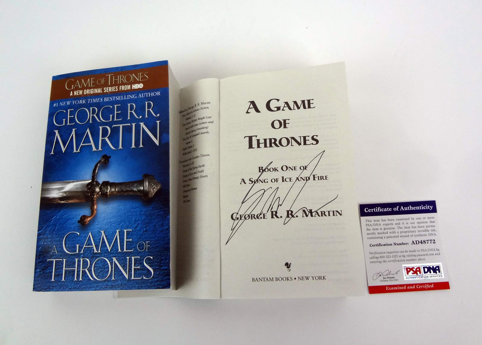George RR Martin A Game of Thrones Signed Autograph Book PSA/DNA COA