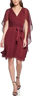 DKNY V-Neck Puff Sleeve Sheath Dress Women