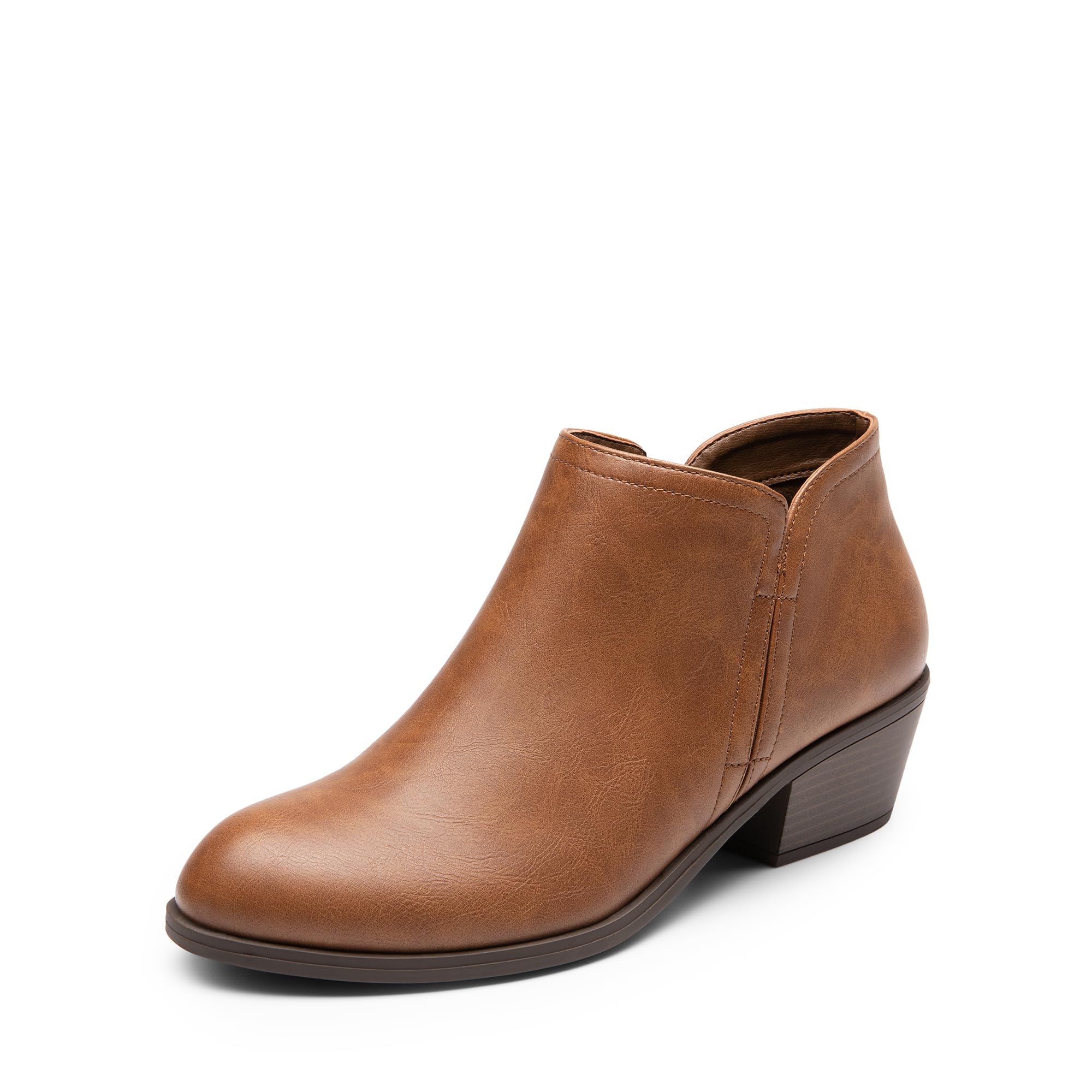 DREAM PAIRS Women Ankle Booties Low Chunky Heel Dress Boots