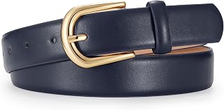 JASGOOD Ceinture en cuir pour femme avec boucle dorée