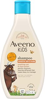 Aveeno Kids Shampoo with Soothing Oat & Shea Butter 250ml Gruffalo Edition | Children's Shampoo Developed for Your Little Superhero, Children's Toiletries Sets Suitable for Different Hair Types