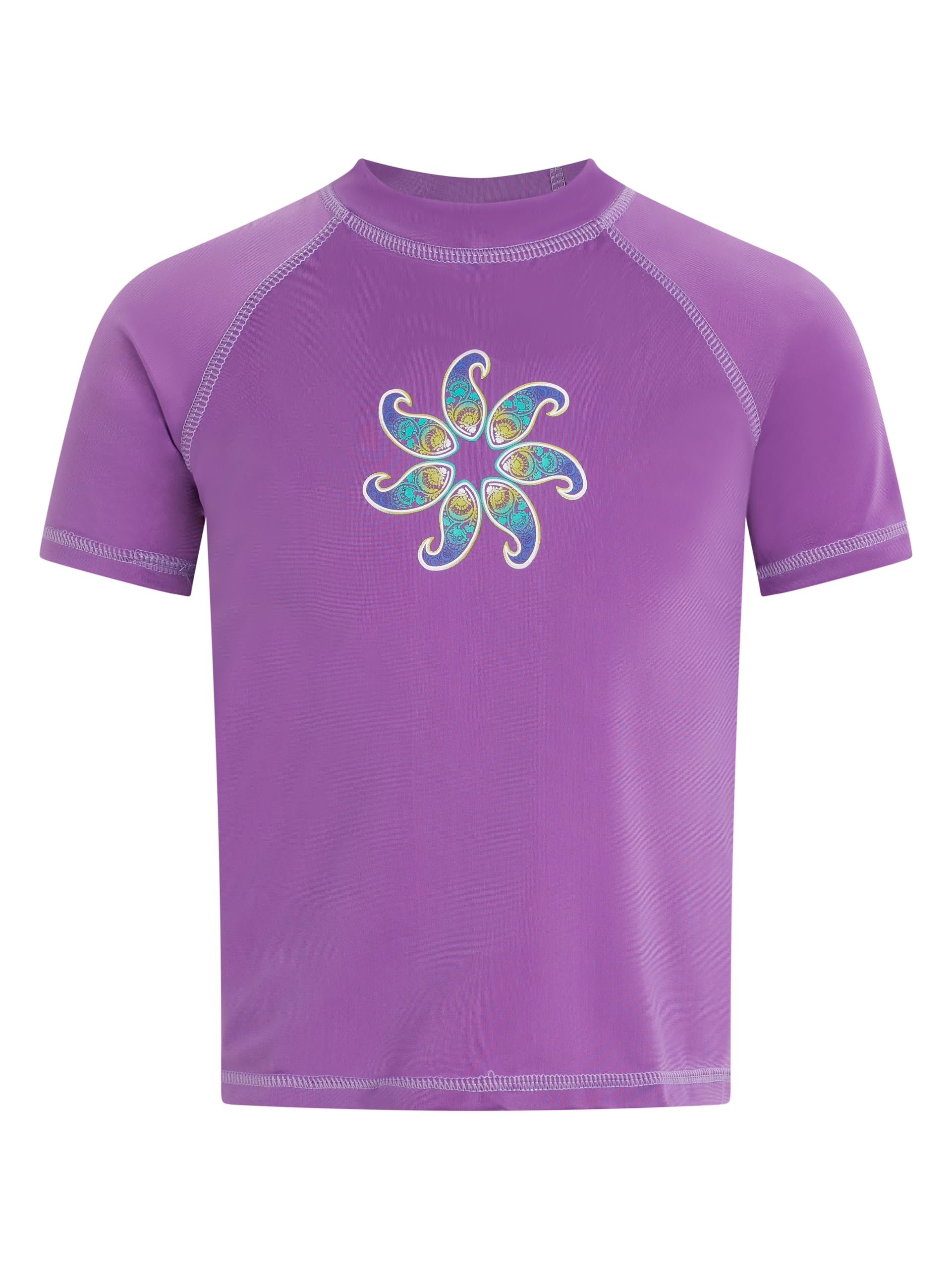 Kanu Surf Girl's Sundance UPF 50+ Sun Protective Rashguard Swim Shirt Short Slee