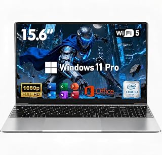 NIAKUN Laptop, Window 11 Pro Laptop Computer 2026, 15.6 Inch Lap Top, 16GB RAM 256GB SSD PC, M3-6Y30 Processor, FHD Display, WIFI5, BT4.2, Webcam, Office 365 for Business, School, Work, Student, Gray