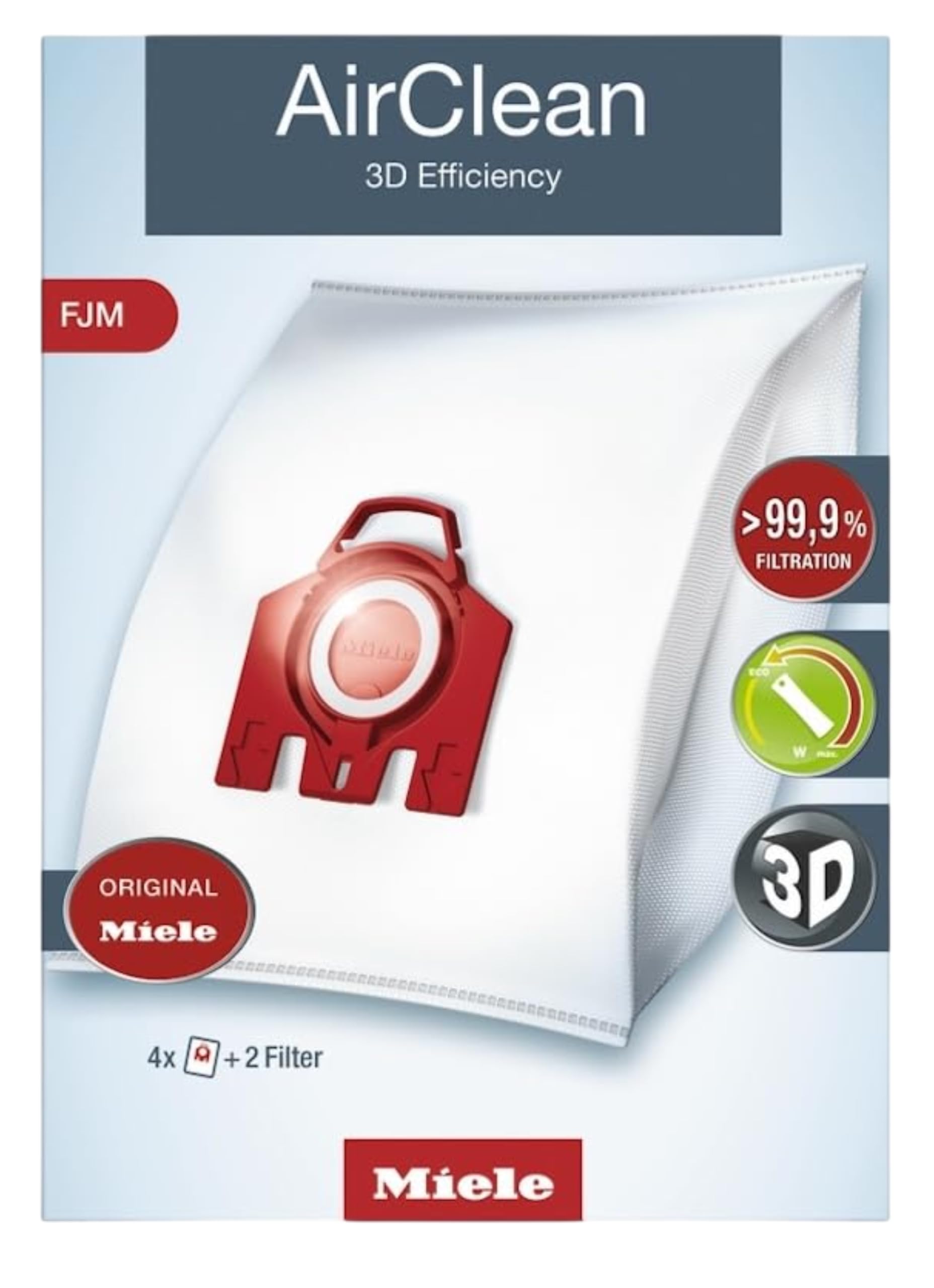 Miele FJM Vacuum Cleaner Bags, 4-Pack for Select Canister Vacuums