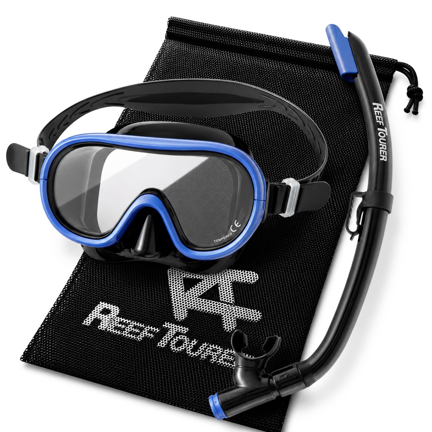 【Amazon.co.jp Exclusive】 Reef Tourer Mesh Bag Included Snorkeling Set 【For Adult