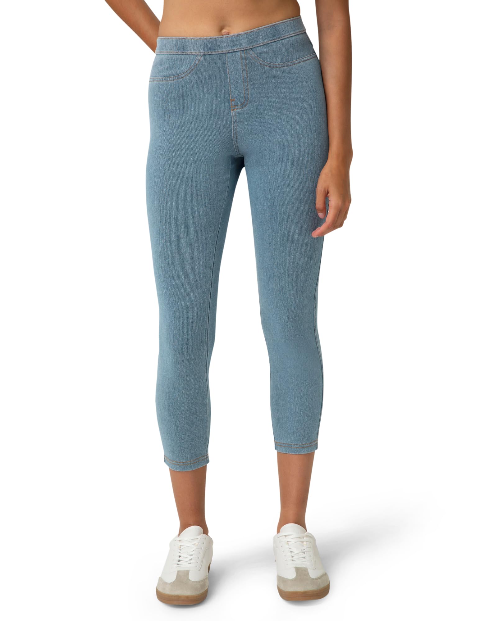 No Nonsense Women's Classic Denim Leggings with Pockets Classic Denim Capri Legg