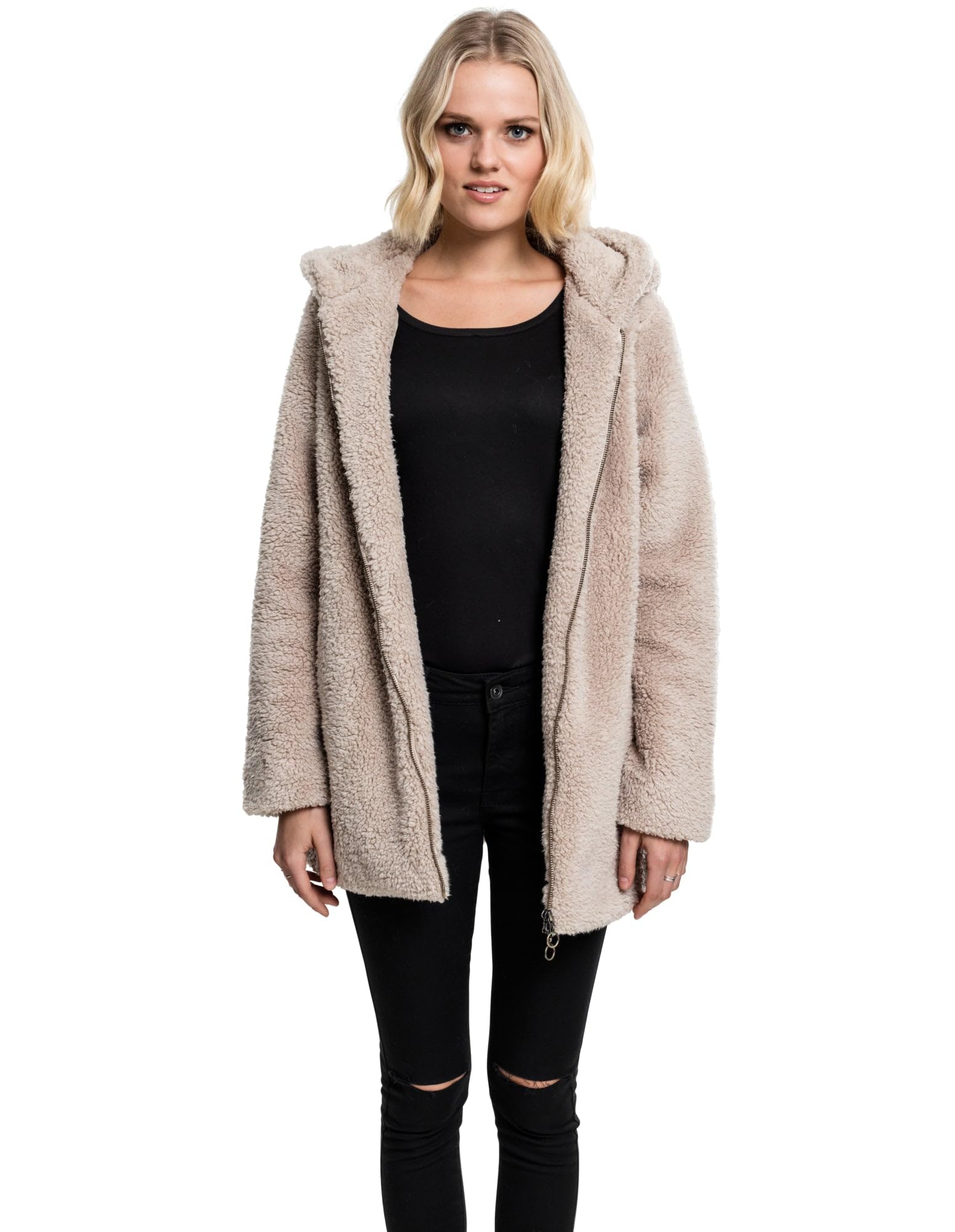 Urban Classics Ladies’ Sherpa Jacket, Ladies’ Jacket, Available in Many Differen