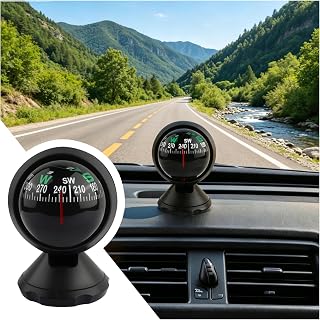2026 New Upgraded Car Compass Dashboard Adjustible,Night Vision Compass for Car Dashboard for Direction Guidance,Portable Dashboards Compasses for Cars Interior Accessories