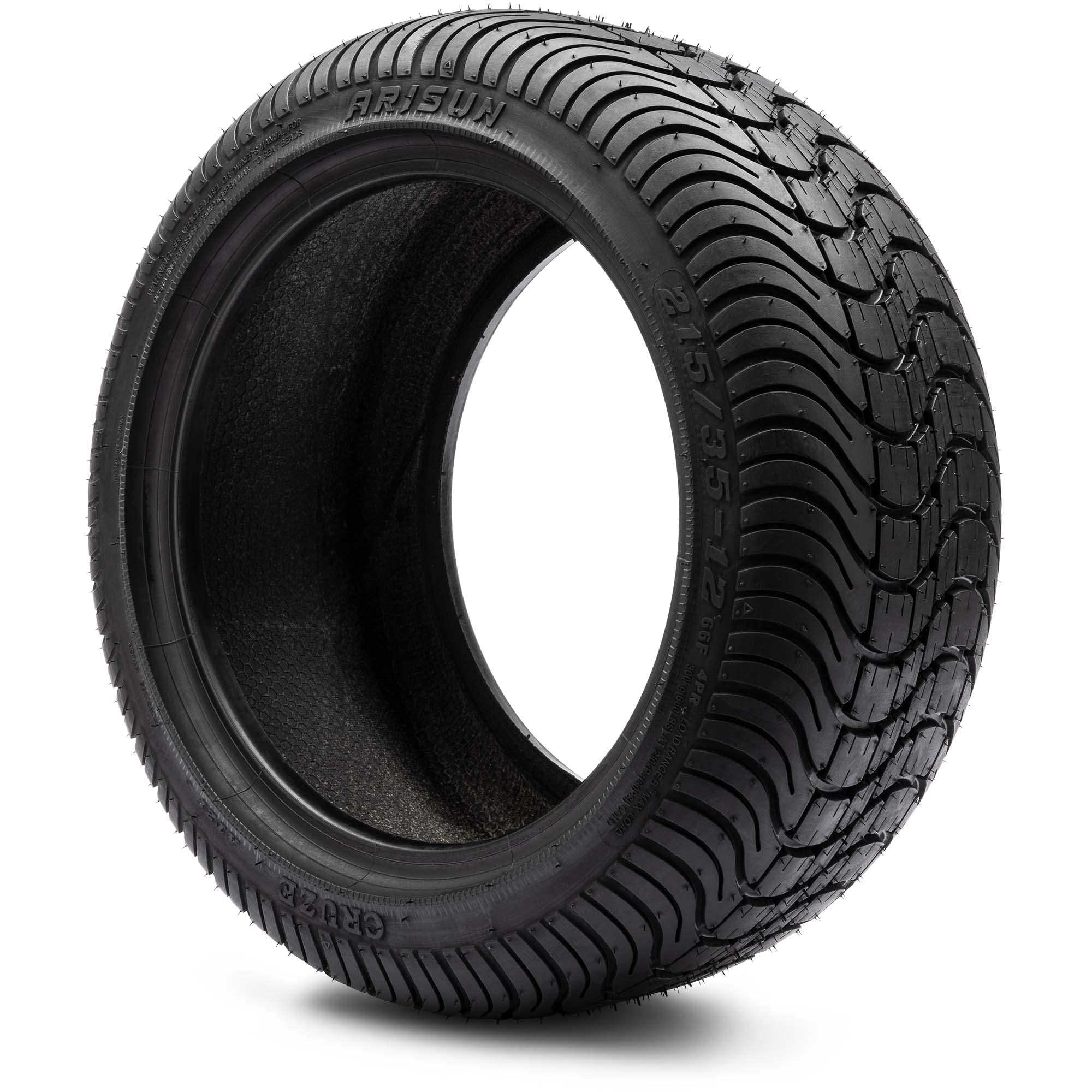 Arisun Cruze 215/35-12 DOT Golf Cart Tire Street Low Profile (4-Ply) - Single