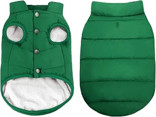 ASENKU Dog Winter Coat Dog Fleece Puffer Jacket for Small Medium Large Dogs