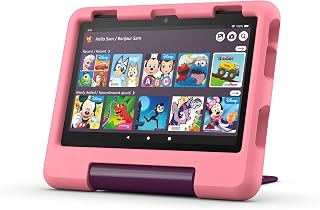 Amazon Fire HD 8 Kids tablet, includes kid-proof bumper for ages 3-5, ad-free content with parental controls, 13-hr battery, 32GB, Disney Princess, newest model