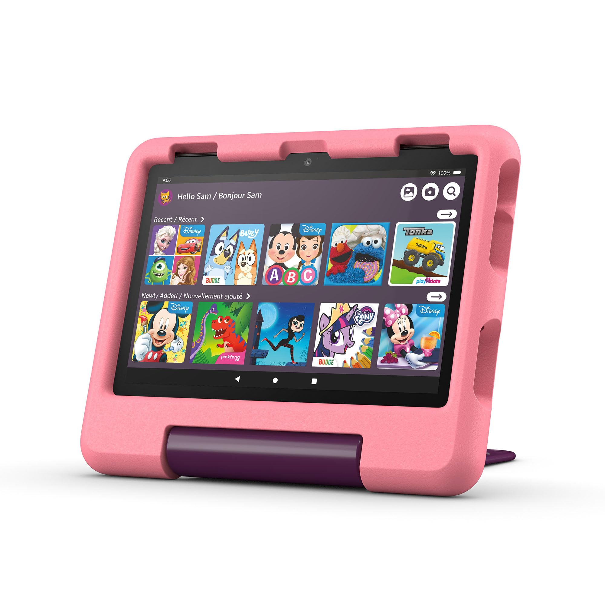 Amazon Fire HD 8 Kids tablet, includes kid-proof bumper for ages 3-5, ad-free co