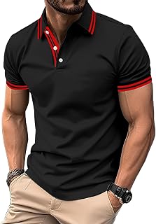 SwissWell Men's Polo Shirt Short Sleeve Golf Polo Shirt Lightweight Summer Shirts Breathable T Shirt Quick Dry