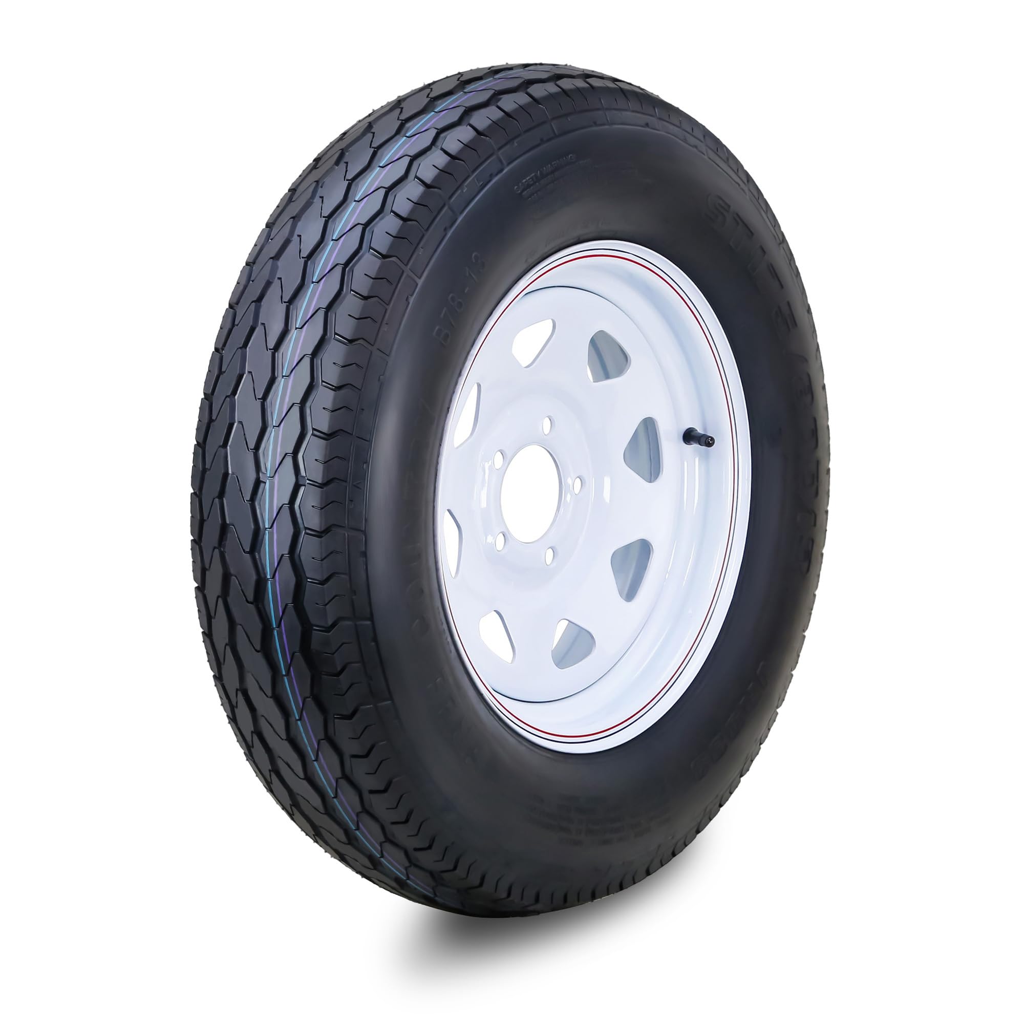 Free Country Trailer Tire Wheel ST175/80D13 6PR C 91L 5X4.5 White Spoke Rim | 5 