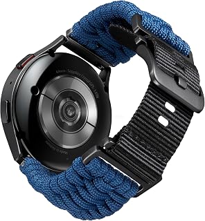 BINLUN Bracelet Montre en Nylon Paracorde Tressé 18mm 20mm 22mm Tissu Sport Bracelets Remplacement pour Montres Connectées Compatible avec Samsung Galaxy/Idéal pour Garmin/Convient pour Huawei